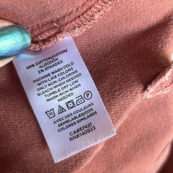 LOFT Women's Peach Pink Front Pocket Back Pocket Straight Leg Jeans Size 6 - Picture 6 of 7